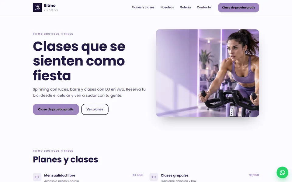 Diseño boutique para gimnasios: portada de Ritmo Boutique Fitness